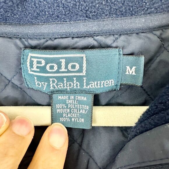 Polo Ralph Lauren Vintage Aztec Fleece Pullover Size Medium Hood Southwestern - Picture 7 of 7